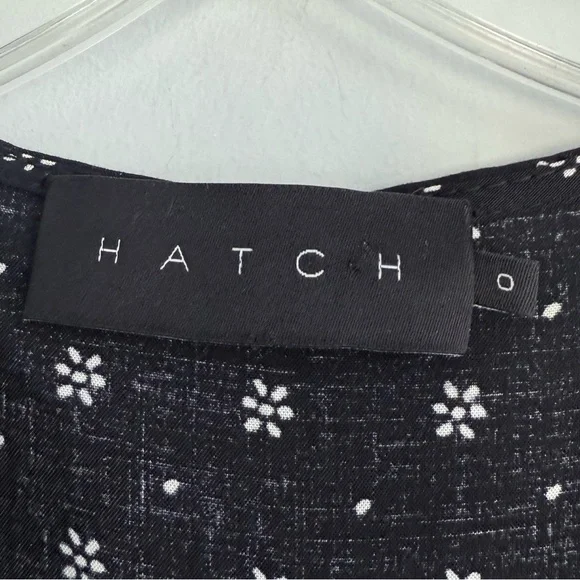 Hatch Twilight Maternity Jumpsuit Size 0 XS Black and White Print Boho Summer